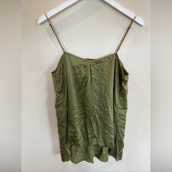 Laundry By Design 100% Silk Tank Top Green Womens Large - Picture 4 of 4